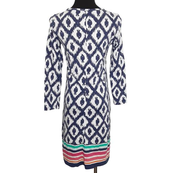 Lilly Pulitzer Beacon T Shirt Dress Pima Cotton Little Fish Chase Bomber Blue S - Picture 2 of 8